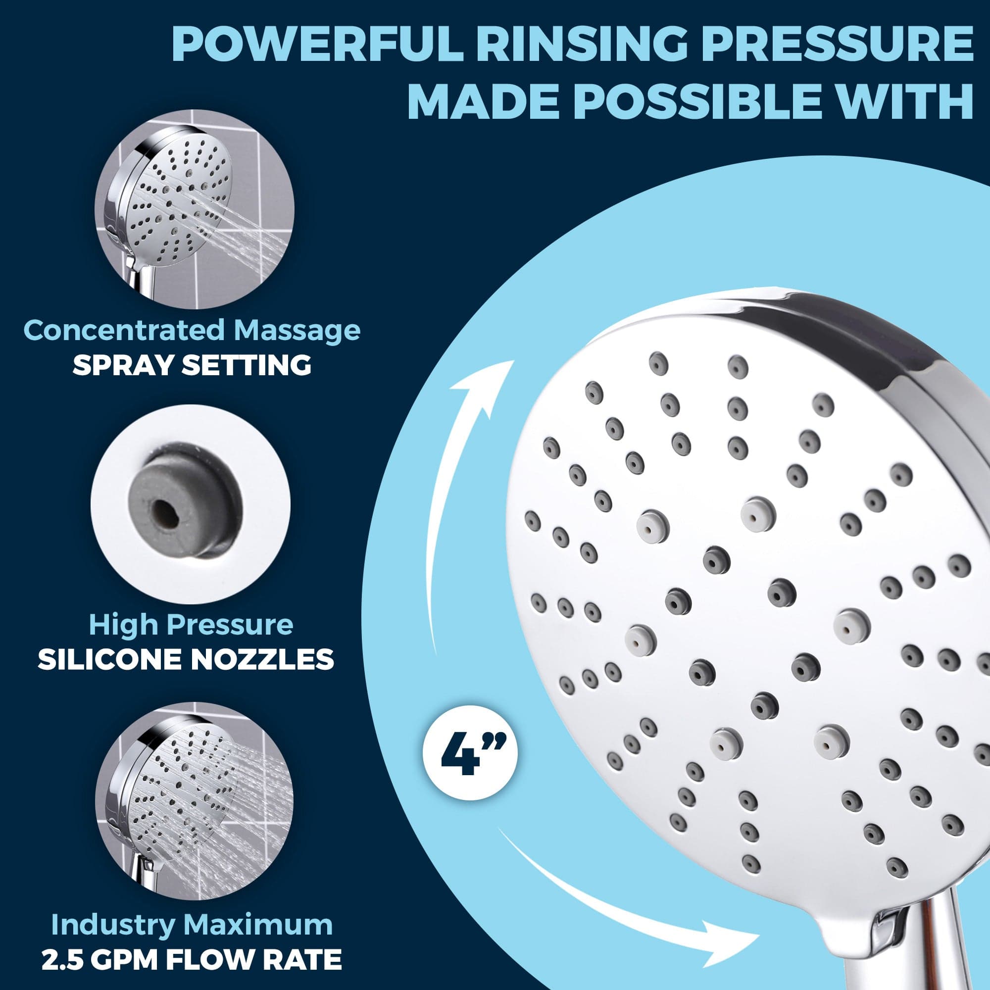 PET MASSAGING SHOWER HEAD #59798