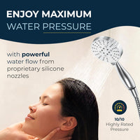 Maximum Water Pressure All Metal Shower Head Filter with 3-Spray Handheld Shower Head Set Chrome / 2.5 - The Shower Head Store