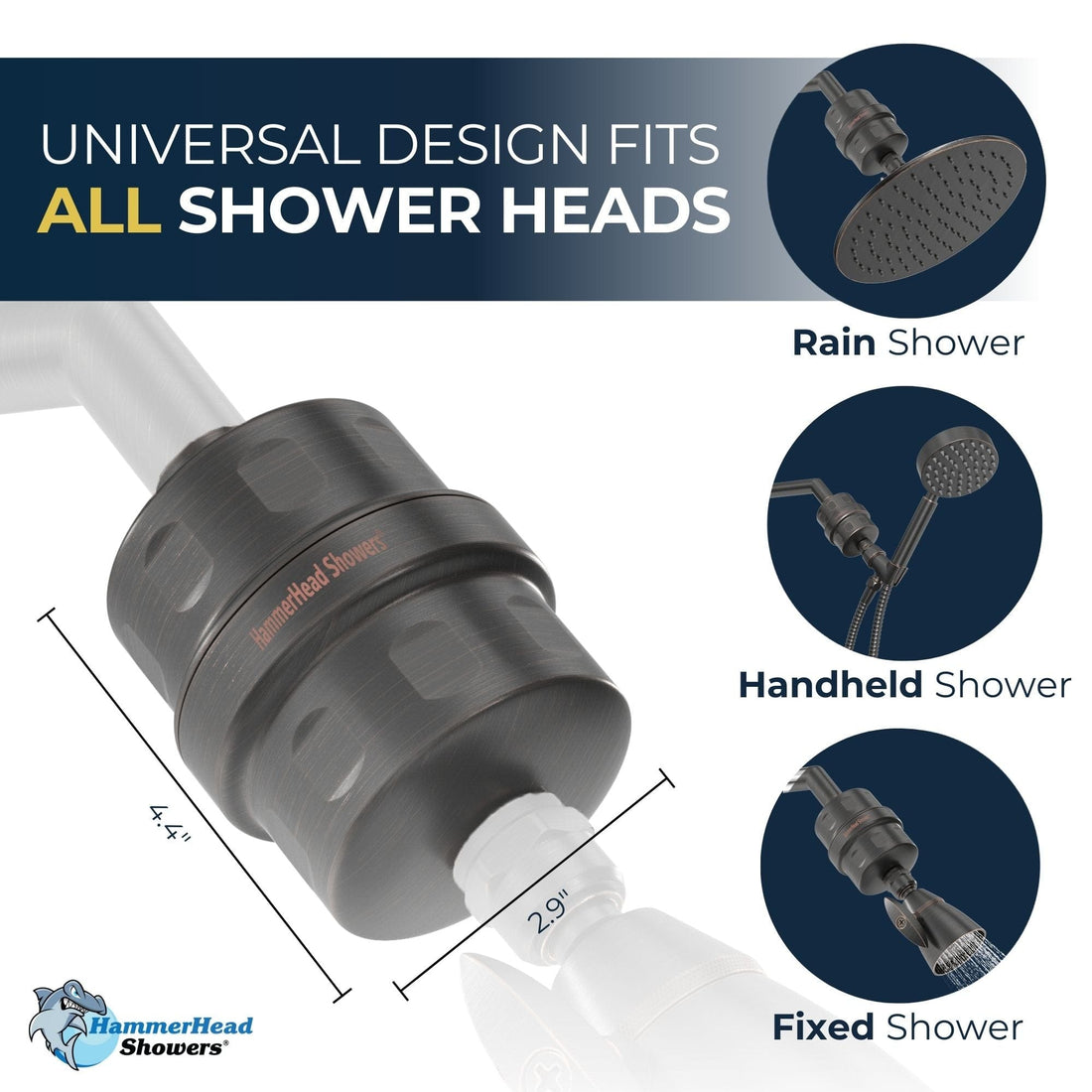 Universal Design Shower Head Filter Oil Rubbed Bronze - The Shower Head Store