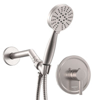 Main Image 3-Spray Handheld Shower Head Set with Valve and Trim Brushed Nickel  / 2.5 - The Shower Head Store