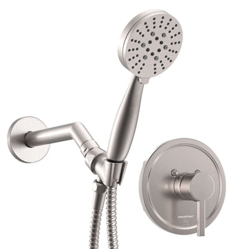 Main Image 3-Spray Handheld Shower Head Set with Valve and Trim Brushed Nickel  / 2.5 - The Shower Head Store