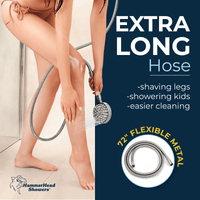 Exra Long Hose All Metal Shower Slide Bar With Handheld Shower Head – Complete Shower System With Valve And Trim Brushed Nickel  / 2.5 - The Shower Head Store