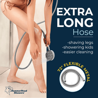 Exra Long Hose All Metal Shower Slide Bar With Handheld Shower Head – Complete Shower System With Valve And Trim Chrome / 2.5 - The Shower Head Store