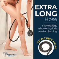 Exra Long Hose All Metal Shower Slide Bar With Handheld Shower Head – Complete Shower System With Valve And Trim Oil Rubbed Bronze  / 2.5 - The Shower Head Store