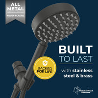 Built to Last All Metal Shower Head Filter with 1-Spray Handheld Shower Head Set Matte Black / 2.5 - The Shower Head Store