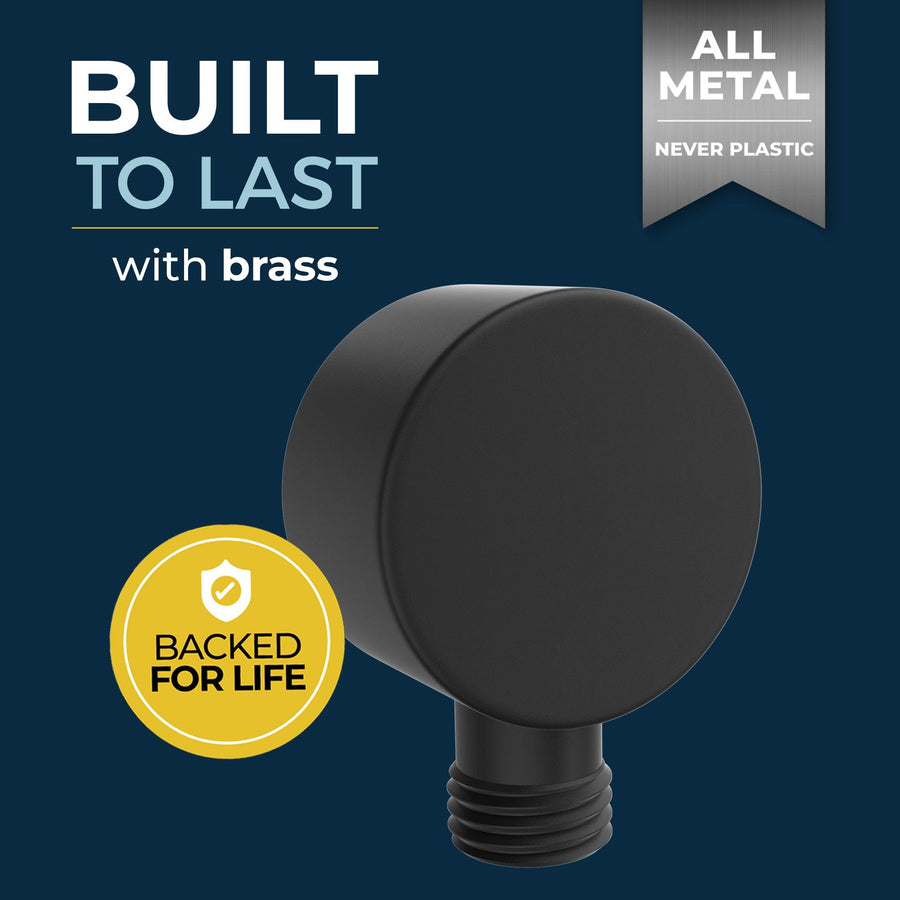 Built To Last Drop Ell Matte Black  - The Shower Head Store