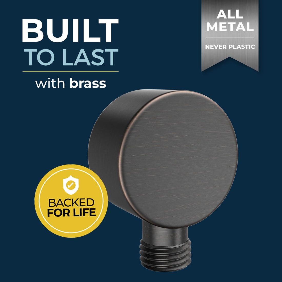 Built To Last Drop Ell Oil Rubbed Bronze  - The Shower Head Store