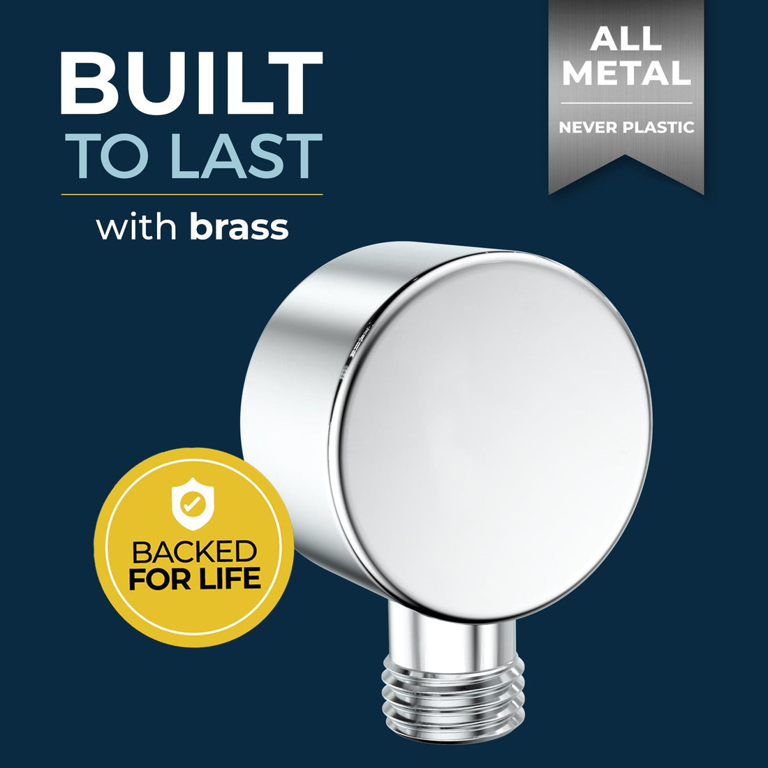 Built To Last Drop Ell Chrome - The Shower Head Store