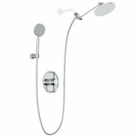 Main Image All Metal Dual Shower Head with Adjustable Arm and Shower Head Wall Mount with Valve and Trim Chrome / 2.5 - The Shower Head Store