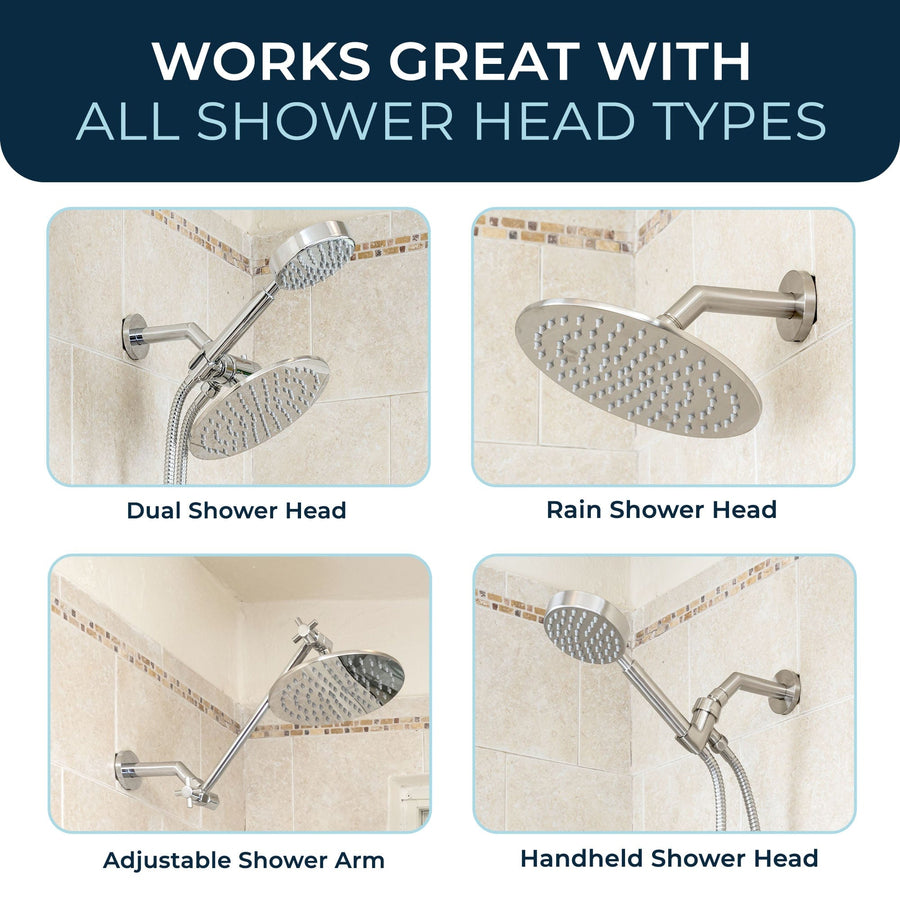 Compatibility All Metal 7" Shower Arm Chrome - The Shower Head Store