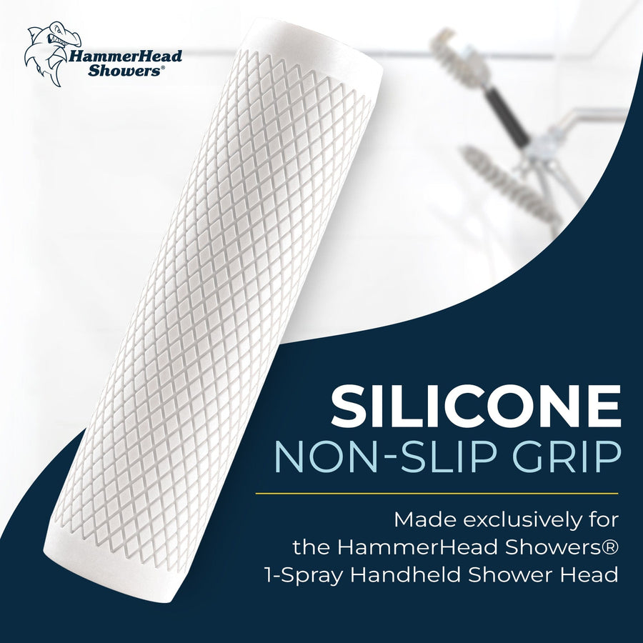 Shark Skin Grip For 1-spray Handheld Shower Head – Slip-free Grip