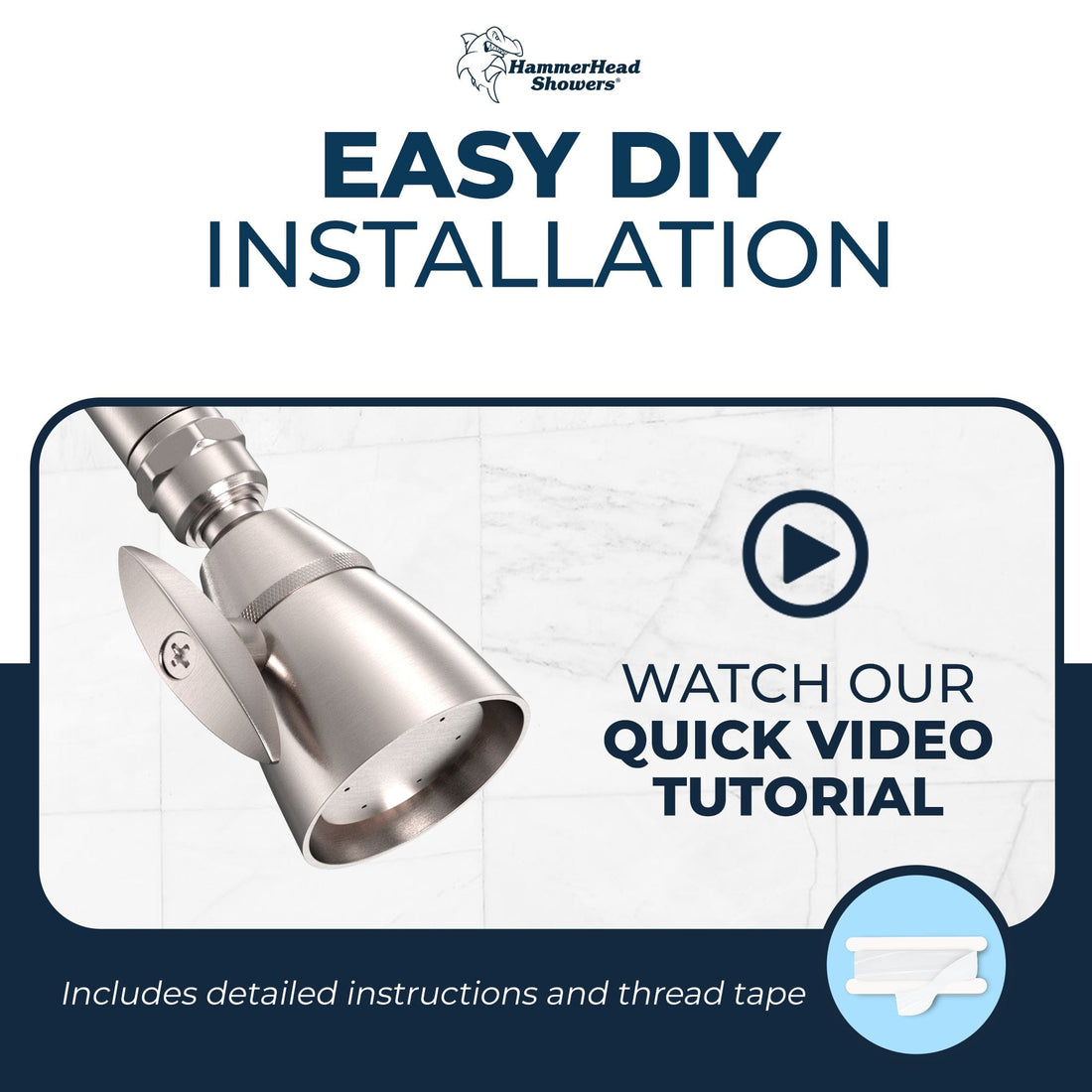 Easy DIY Installation 2 inch shower head Brushed Nickel  / 2.5 - The Shower Head Store