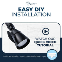 Easy DIY Installation 2 inch shower head Matte Black  / 2.5 - The Shower Head Store