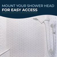 Easy Access Wall Mount Holder Chrome - The Shower Head Store