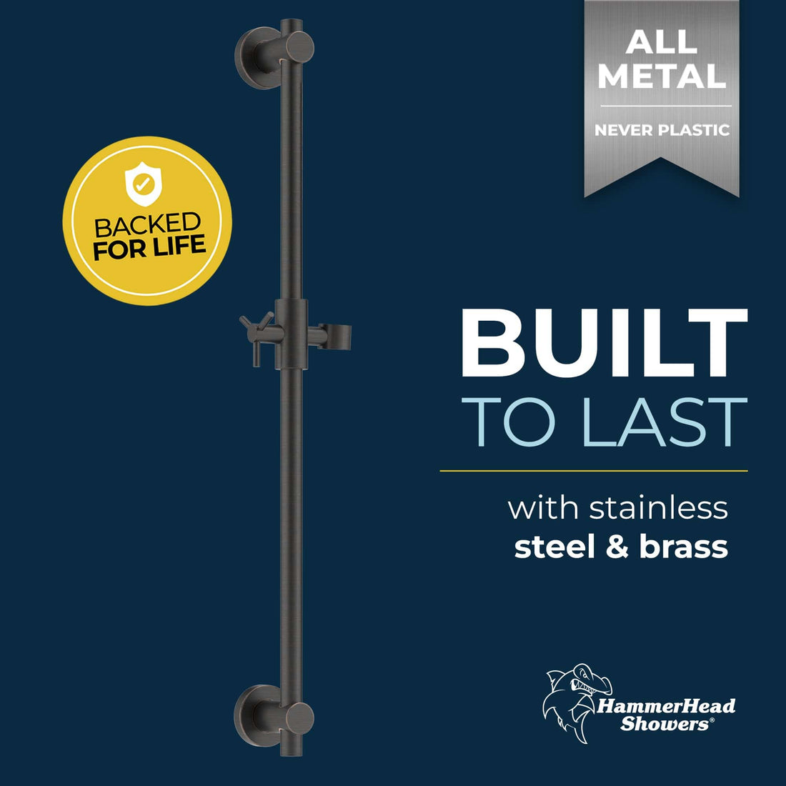 Built to Last Slide Bar Oil Rubbed Bronze — The Shower Head Store