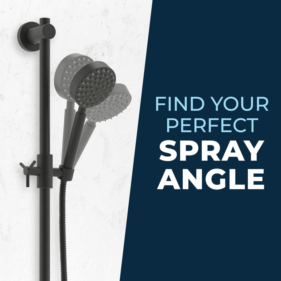 Spray Angle Slide Bar Matte Black — The Shower Head Store