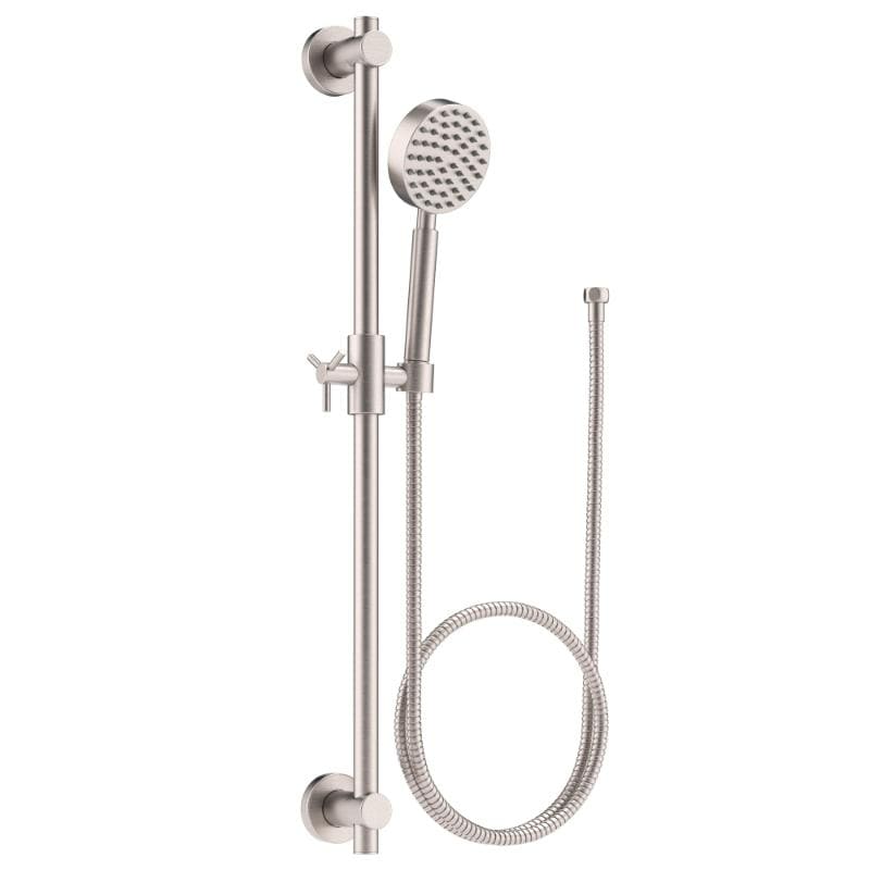 Main Image ALL Metal Shower Slide Bar with Hand Held Shower Head & Hose Brushed Nickel - The Shower Head Store