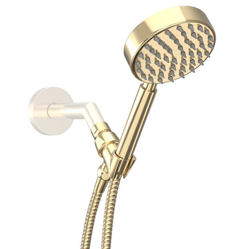 Polished Brass / 2.5 All Metal Handheld Shower head Set - 2.5 GPM - The Shower Head Store