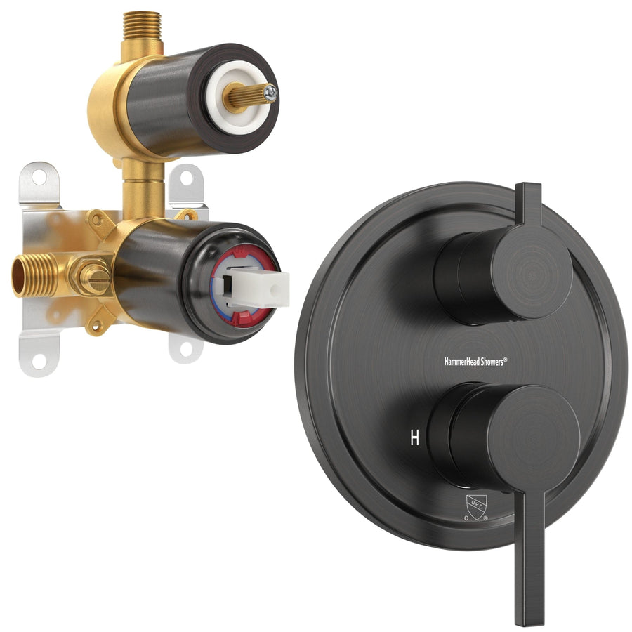 Main Image 2-Handle Valve and Trim Oil Rubbed Bronze  - The Shower Head Store