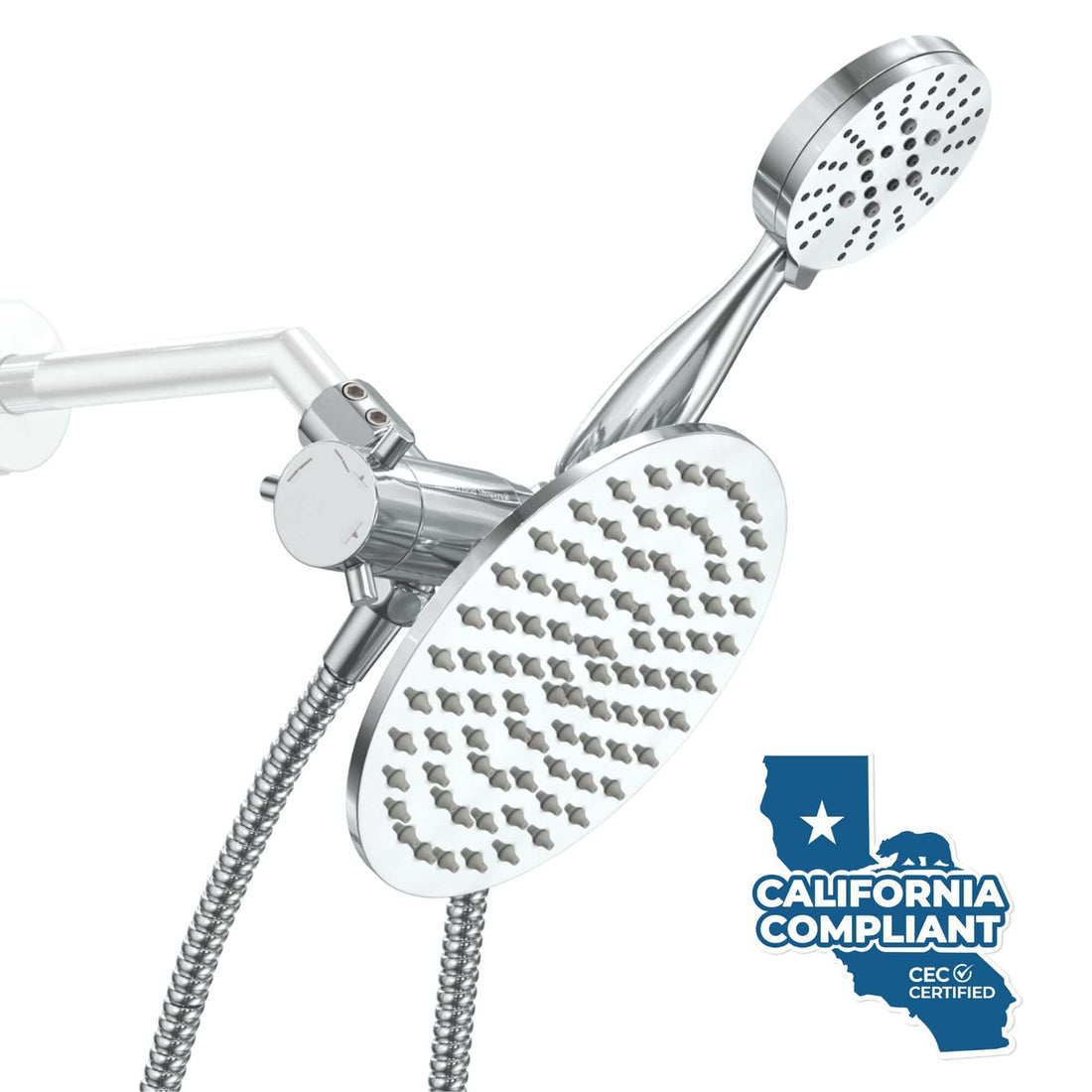 Main Image 3-Spray Dual Shower Head Chrome / 1.75 - The Shower Head Store