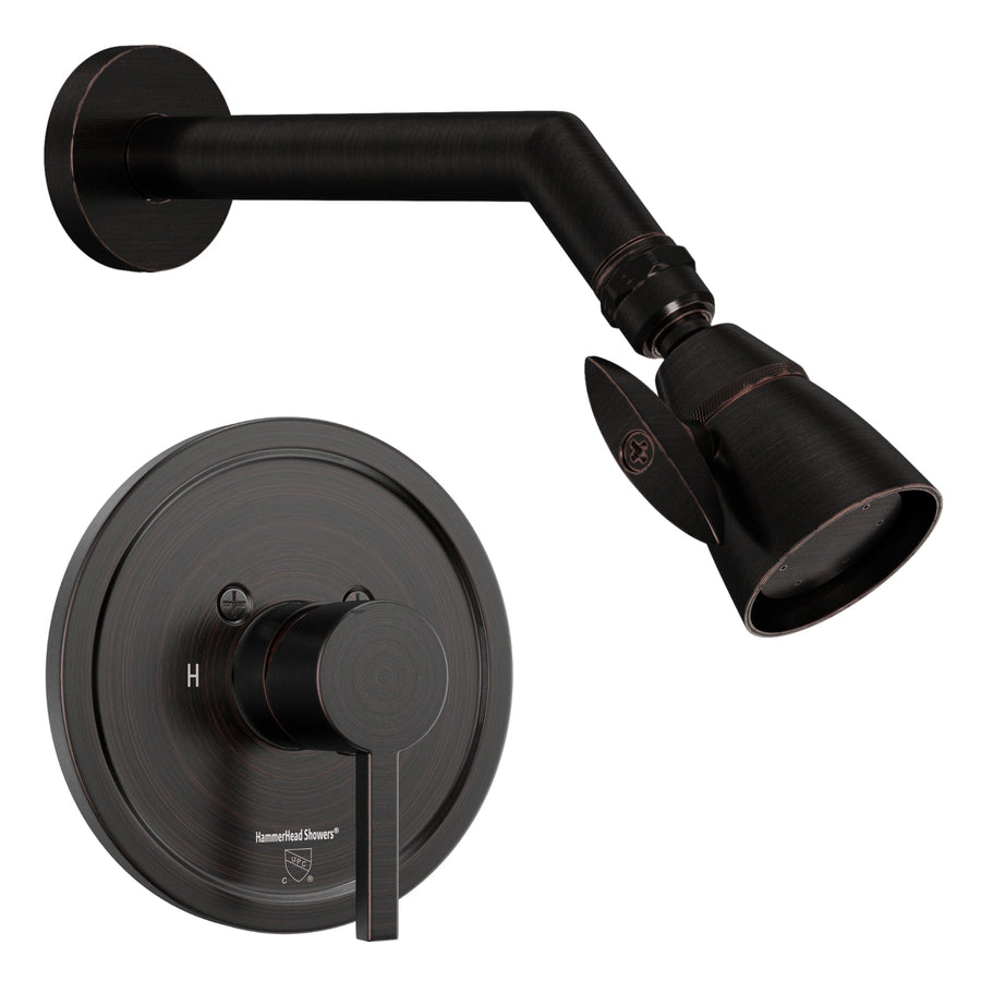 Main Image All Metal 2-Inch High Pressure Shower Head Set - Complete Shower System with Valve and Trim Oil Rubbed Bronze  / 2.5 - The Shower Head Store