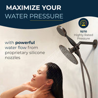 Maximize Your  Water  Pressure 3-Spray Dual Shower Head Oil Rubbed Bronze / 1.75 - The Shower Head Store