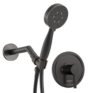 Main Image 3-Spray Handheld Shower Head Set with Valve and Trim Oil Rubbed Bronze  / 2.5 - The Shower Head Store