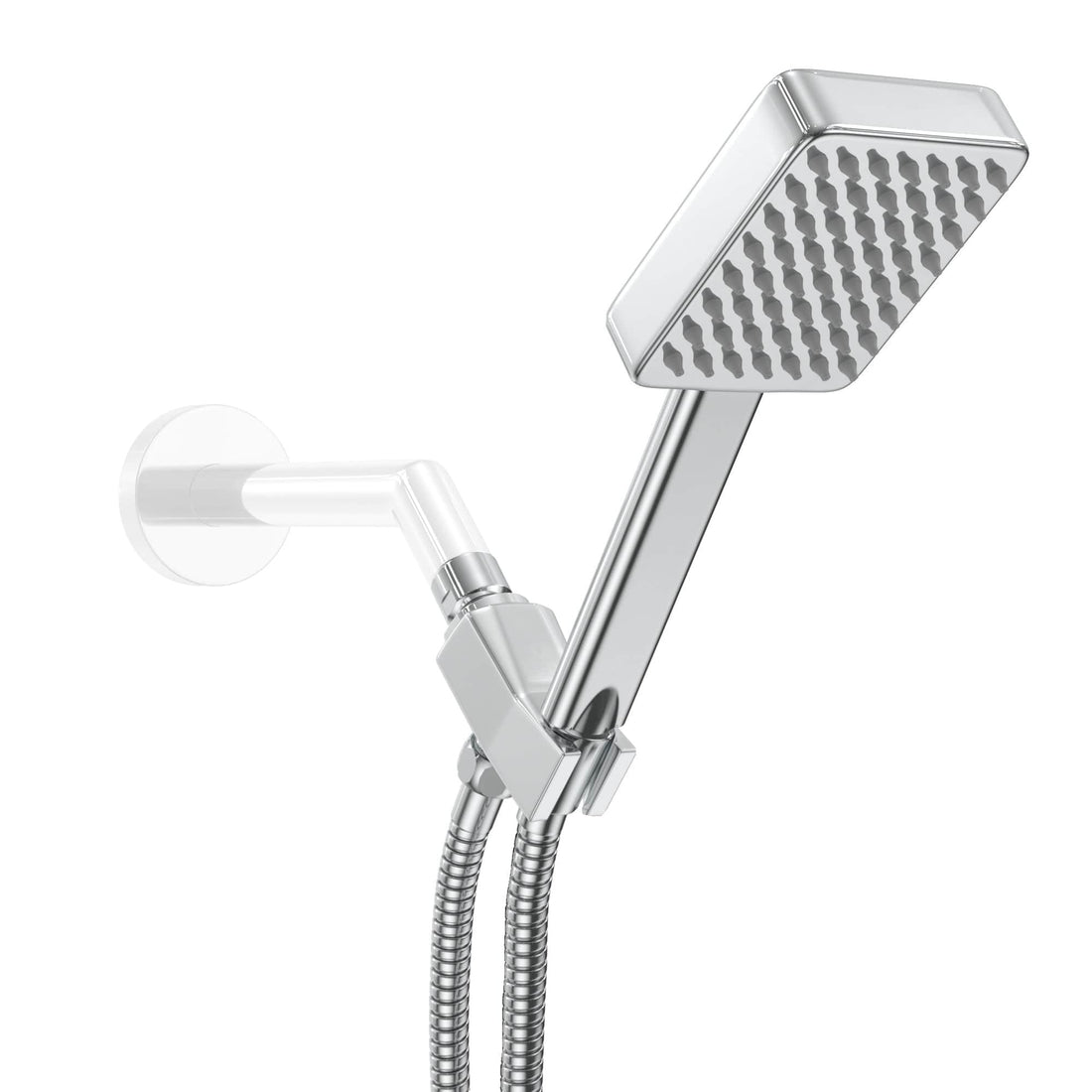 Main Image Handheld Square Shower Head Set Chrome / 2.5 - The Shower Head Store