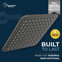 Built to Last Square Rain Shower Head Oil Rubbed Bronze / 2.5 - The Shower Head Store