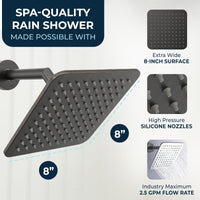 Spa Quality Rain Shower Square Rain Shower Head Oil Rubbed Bronze  / 2.5 - The Shower Head Store