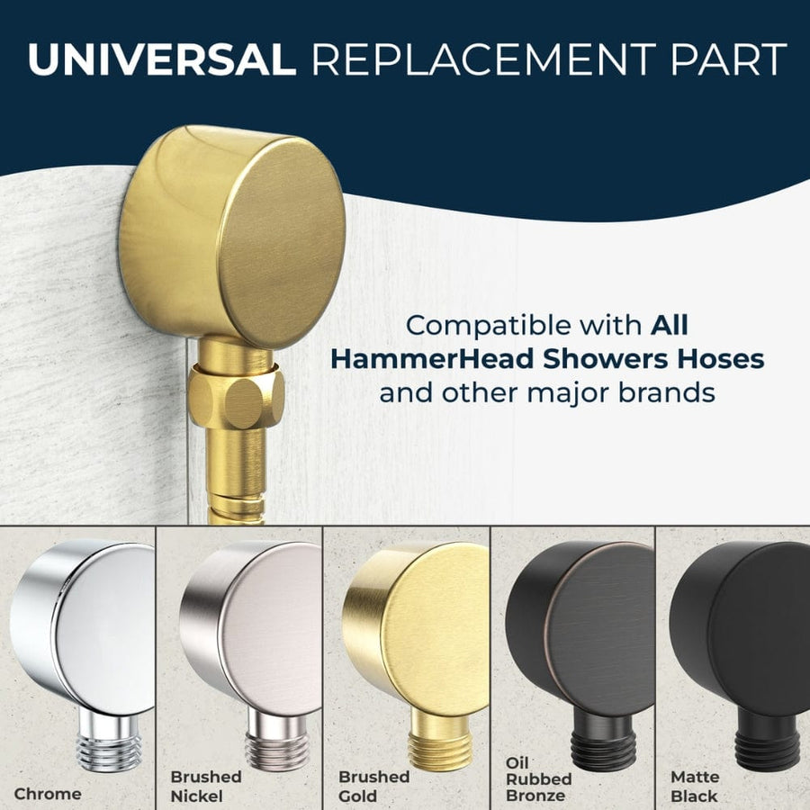 Universal Replacement Part Drop Ell Brushed Gold  - The Shower Head Store