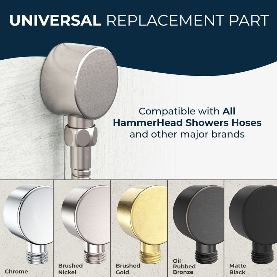 Universal Replacement Part Drop Ell Brushed Nickel  - The Shower Head Store