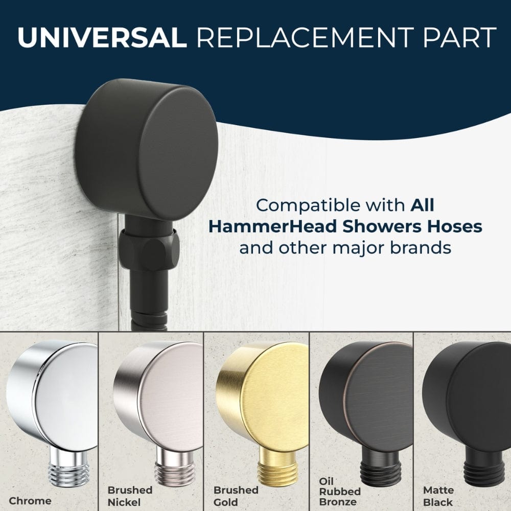 Universal Replacement Part Drop Ell Matte Black  - The Shower Head Store